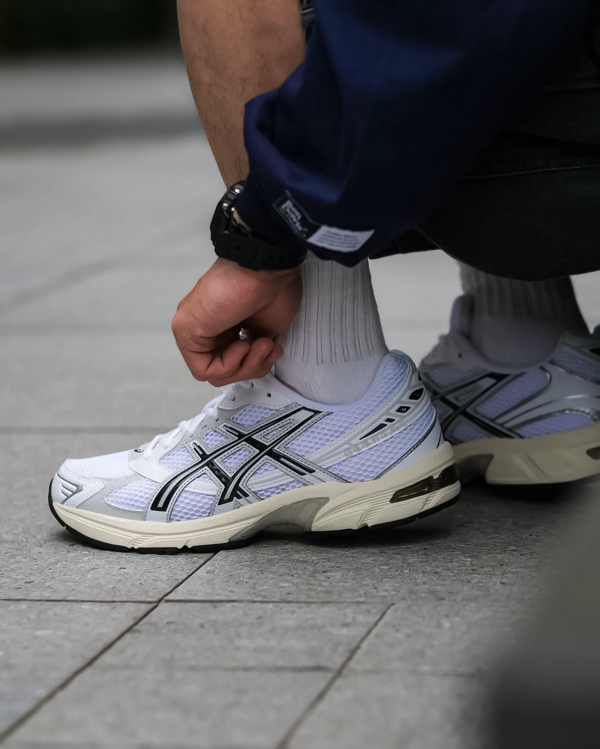 代購-ASICS Gel-1130 潮流百搭 皮革耐磨 低幫跑步鞋 男女同款  1201A256-118