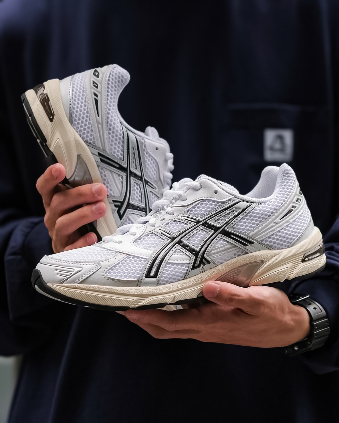 代購-ASICS Gel-1130 潮流百搭 皮革耐磨 低幫跑步鞋 男女同款  1201A256-118