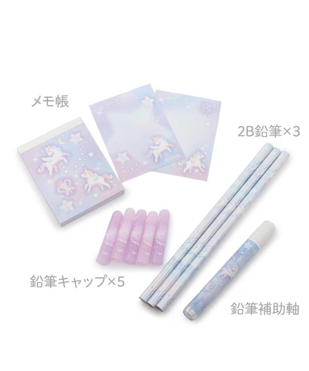 UM 夢幻獨角獸  2B鉛筆系列（蝴蝶結、星空）17.5cm  3入/組