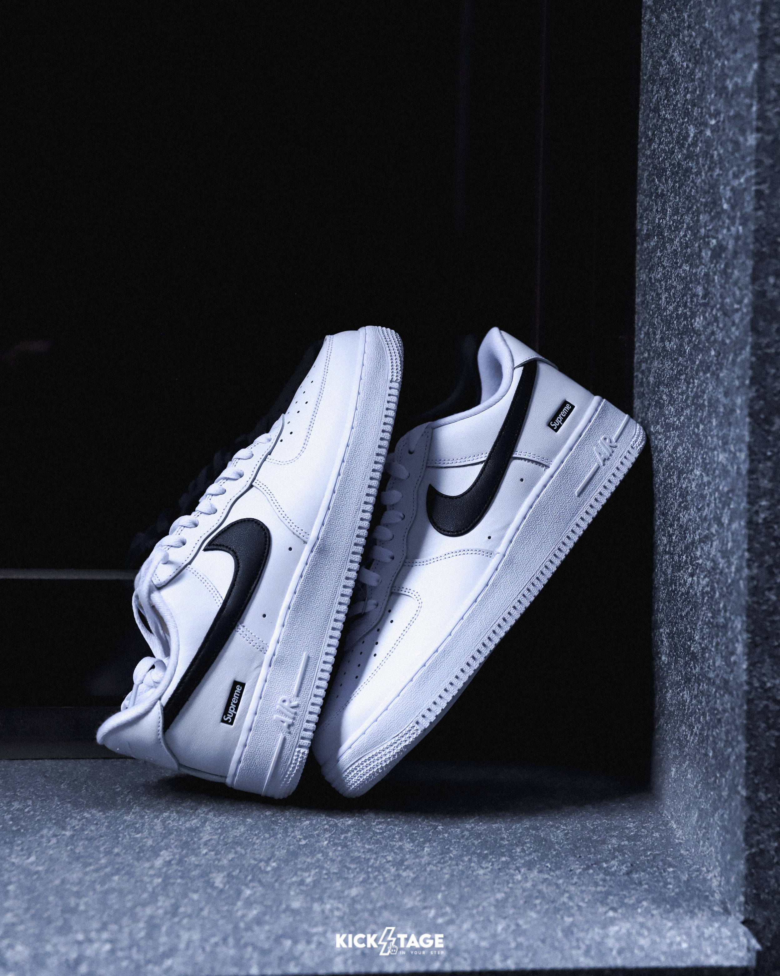 男鞋 SUPREME X NIKE AIR FORCE 1'White' 白黑 聯名款 休閒鞋【CU9225-102】WAF1