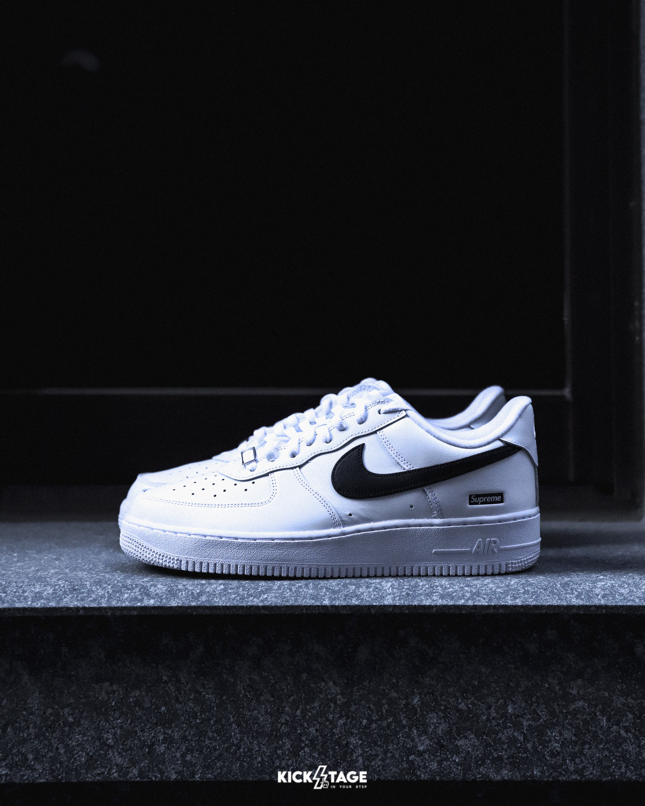 男鞋 SUPREME X NIKE AIR FORCE 1'White' 白黑 聯名款 休閒鞋【CU9225-102】WAF1