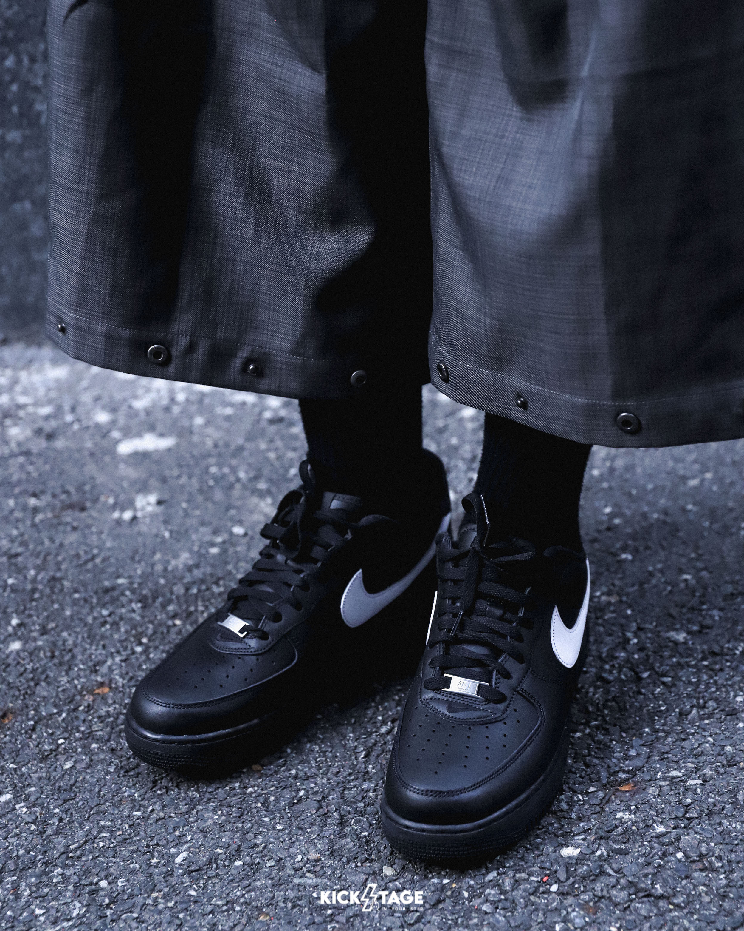 男鞋 SUPREME X NIKE AIR FORCE 1'Black' 黑白 聯名款 休閒鞋【CU9225-002】BAF1