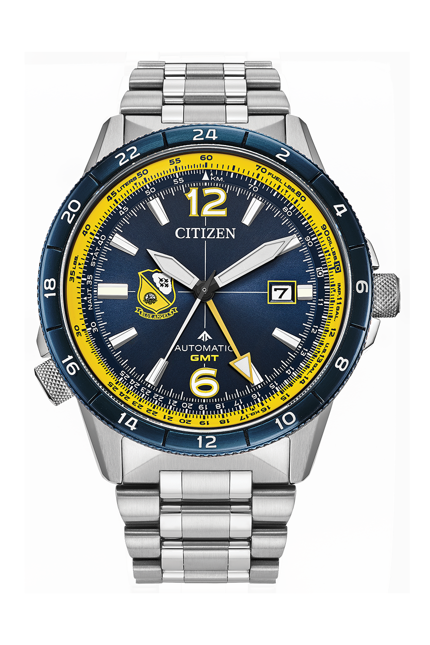 行貨 CITIZEN 星辰 PROMASTER Limited Blue Angels GMT NB6044-54L 限量版 飛行計算尺 可進行飛行運算 男士機械腕錶