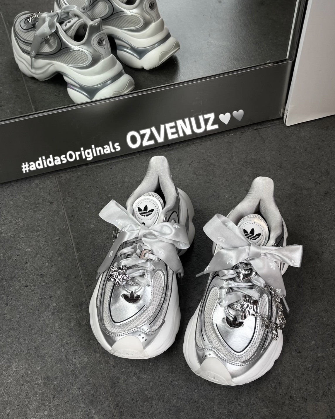 Adidas Originals Ozvenuz 增高 復古 厚底 老爹鞋 銀白