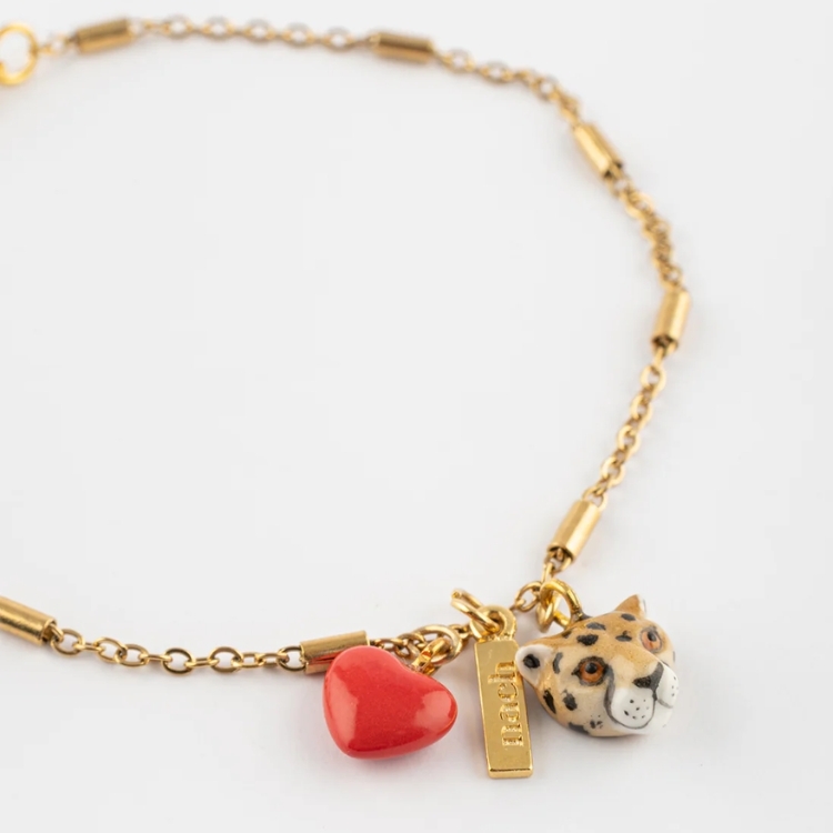 金錢豹與小愛心瓷手鍊