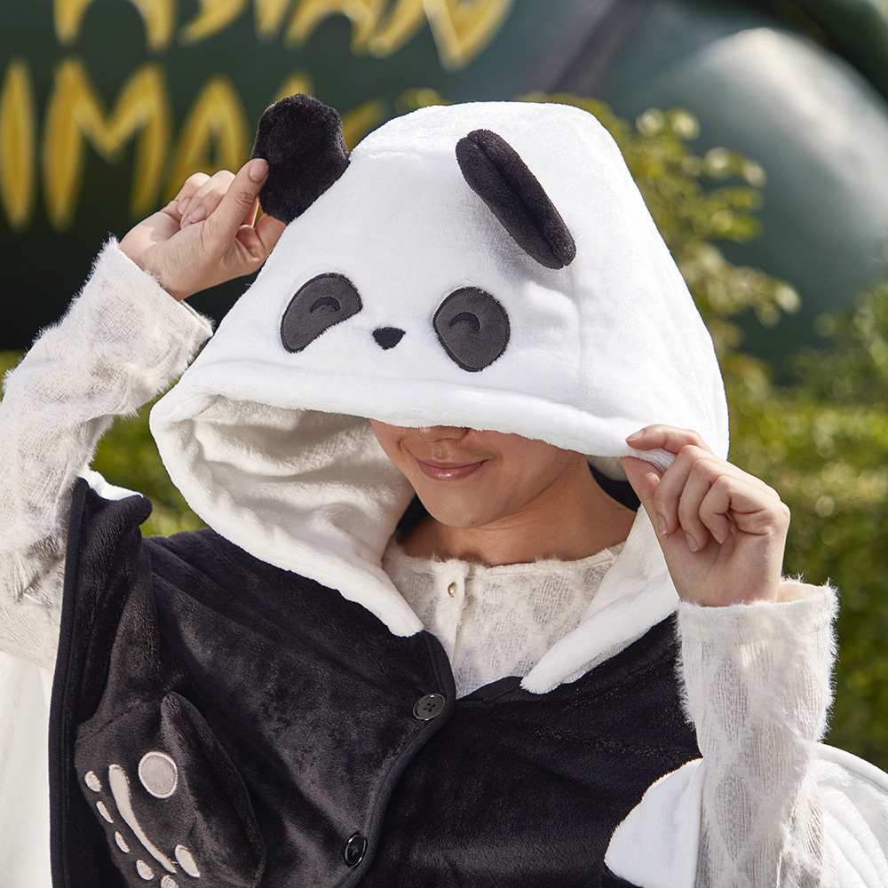 Giant Panda Hoodie Blanket