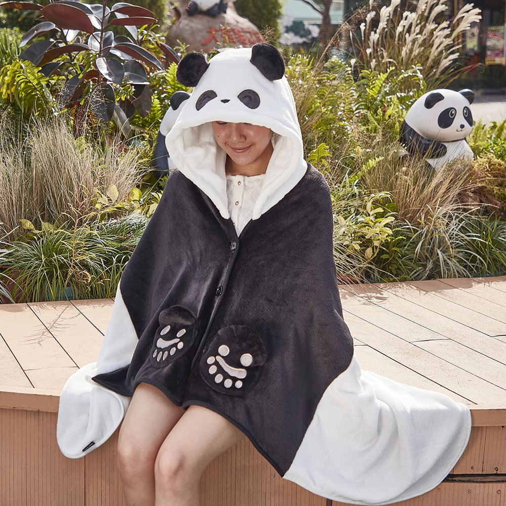 Giant Panda Hoodie Blanket