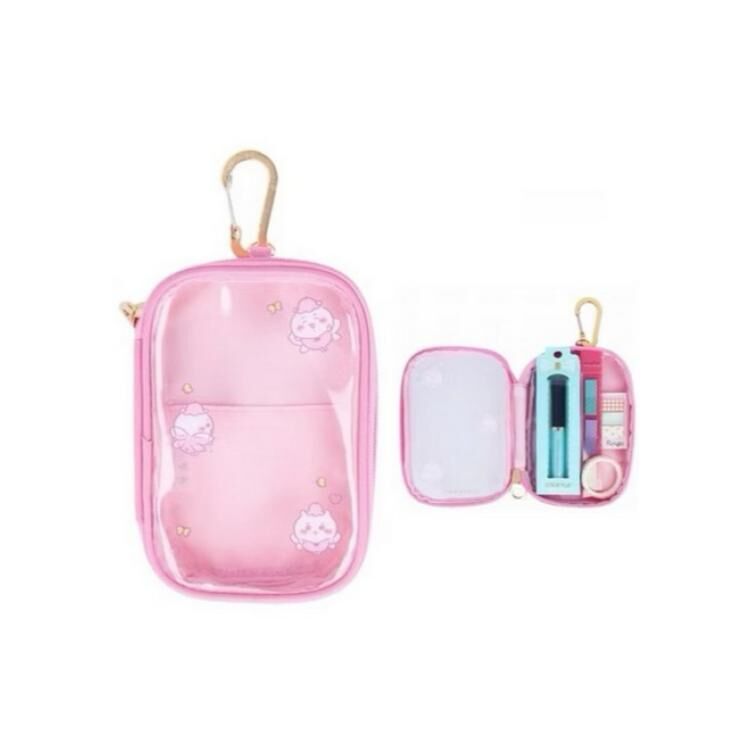 吉伊卡哇 Chiikawa 吉伊 粉色 透明收納包 化妝包 小物包 痛包