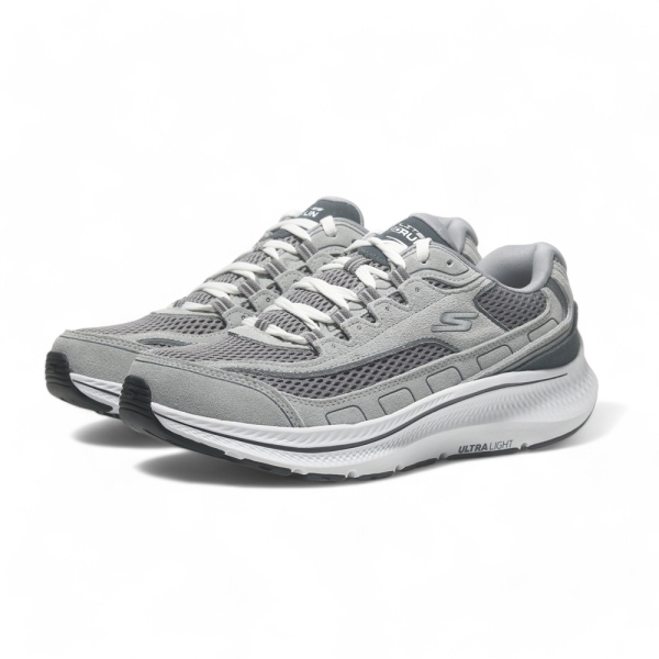 SKECHERS 慢跑鞋 GO RUN CONSISTENT 2.0 灰色 麂皮 緩衝 男 220870GRY