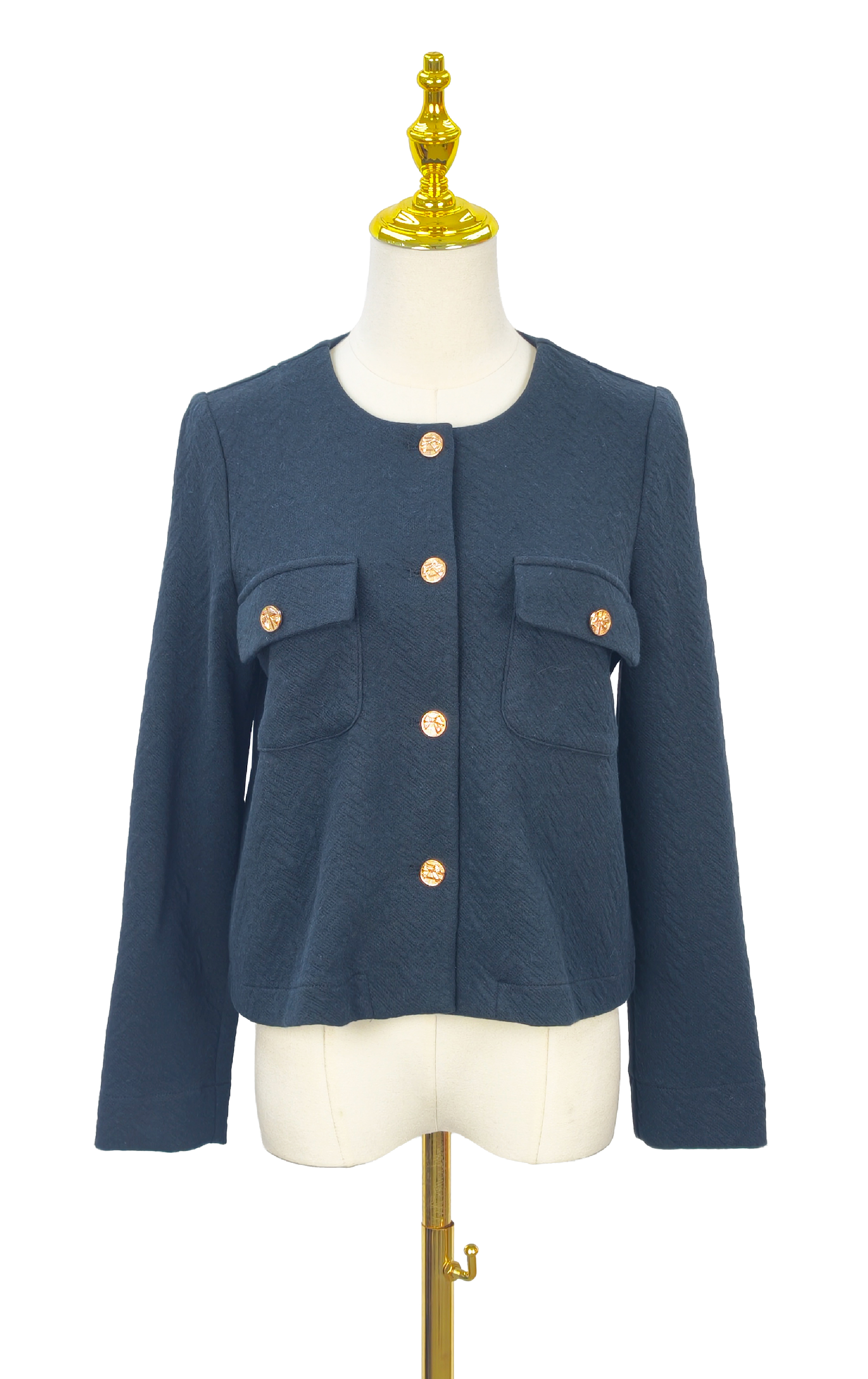 鈕扣暗紋外套 JK0940