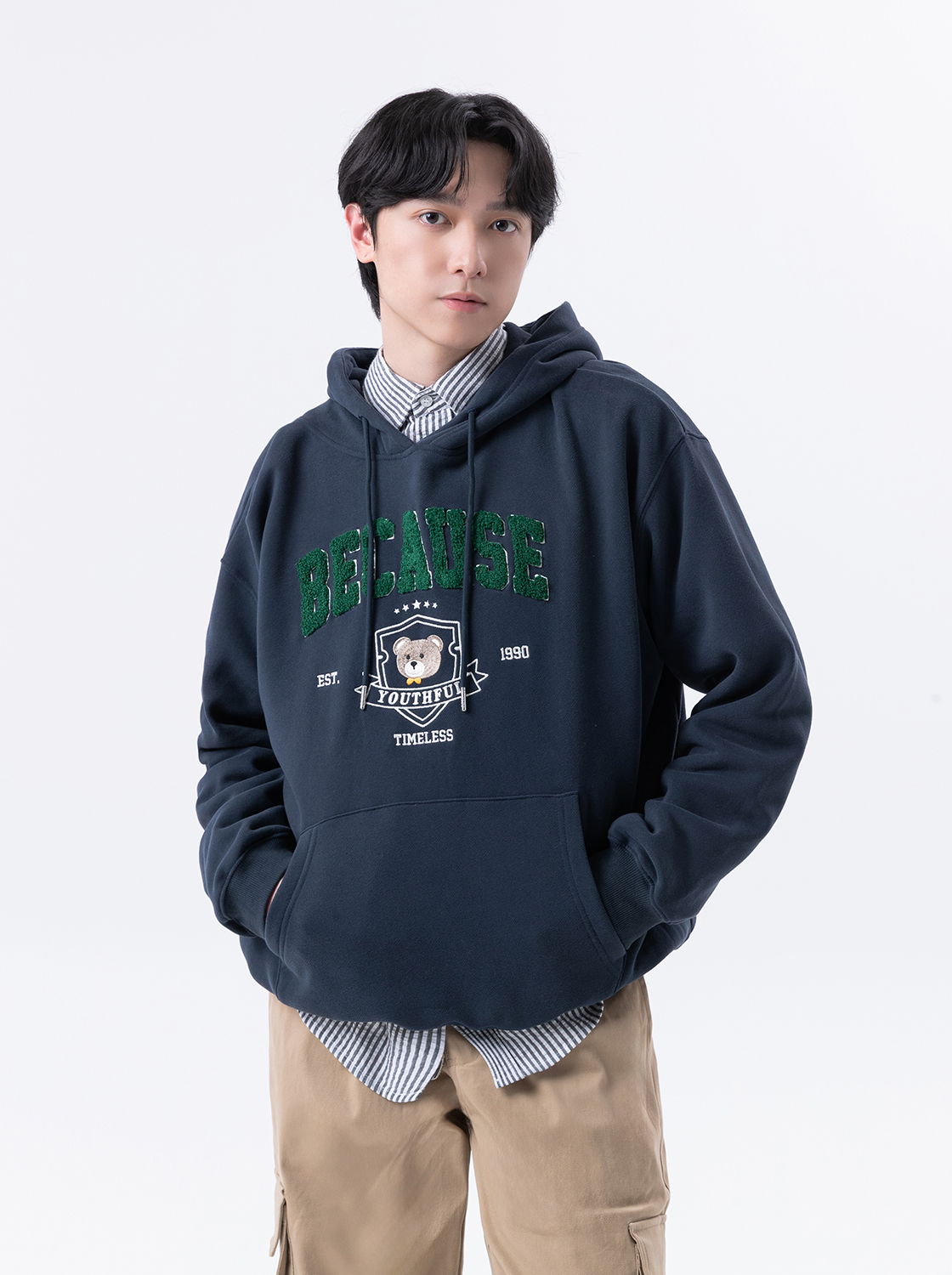 小熊勳章連帽上衣