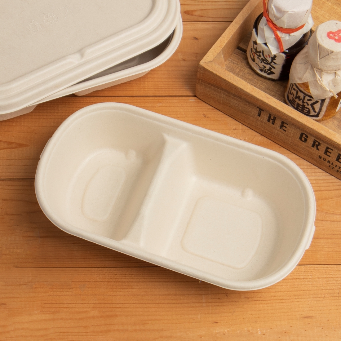 植纖餐盒 二分格 850ml 57號