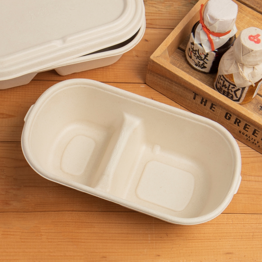 植纖餐盒 二分格 1000ml 59號