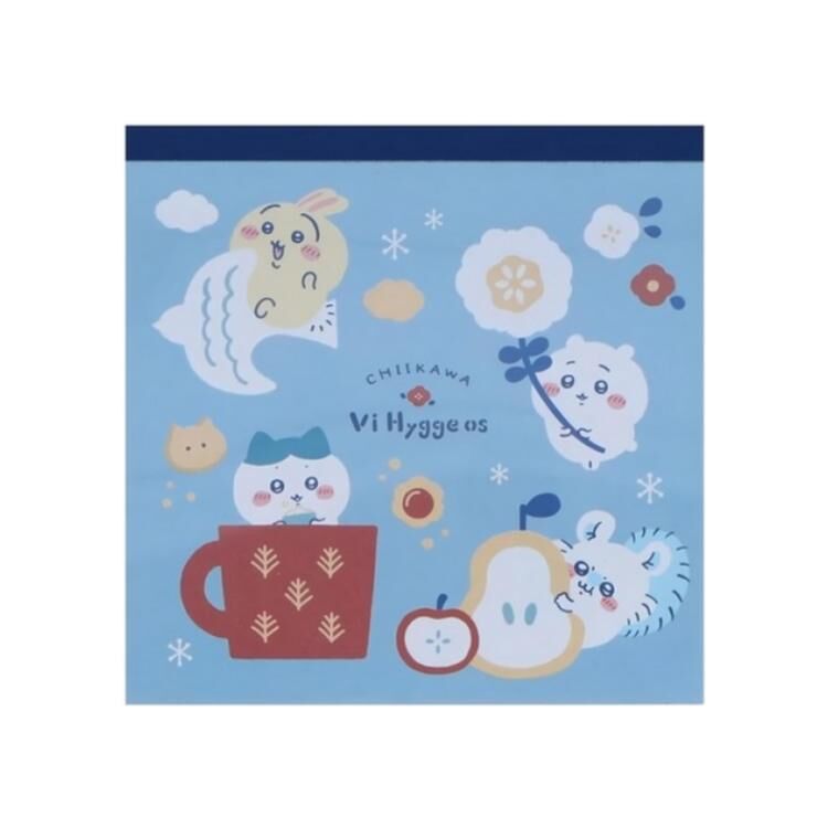 吉伊卡哇 Chiikawa 藍色驚喜長方便條紙 4種樣式各25頁 共100張