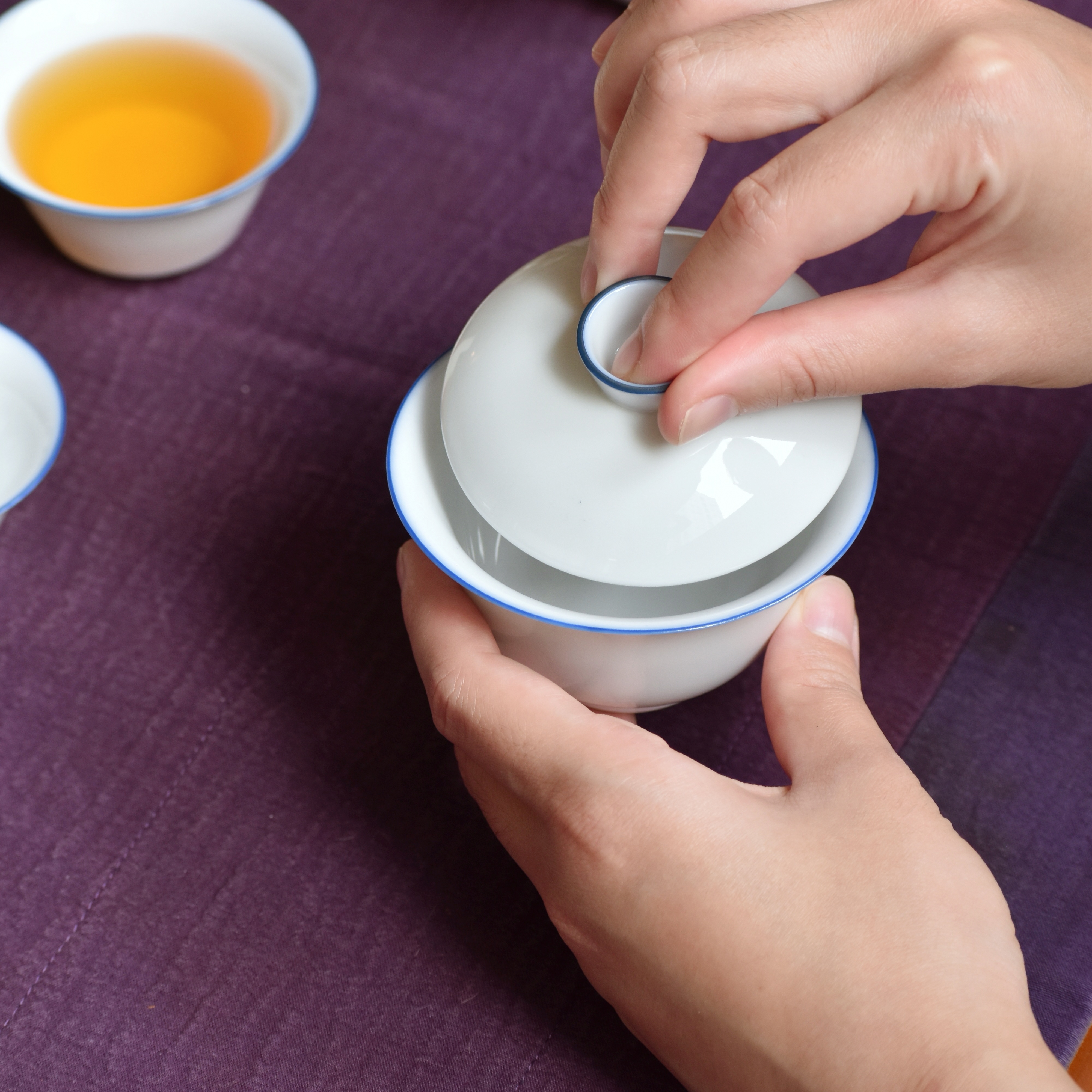 棲雲 白磁蓋碗旅行組