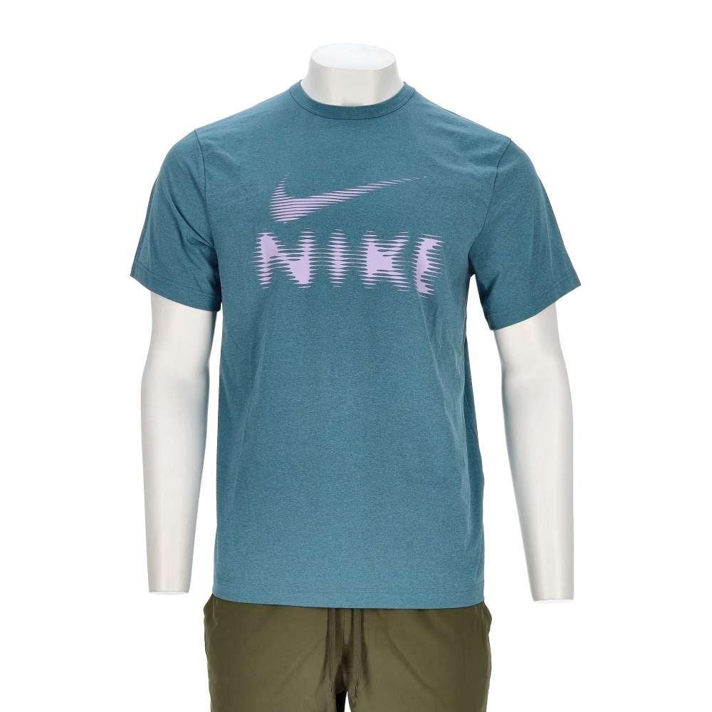 Nike AS M NK DF UV Hyverse GFX SS 男款 藍綠色 排汗 防曬 短袖 HQ7988-006