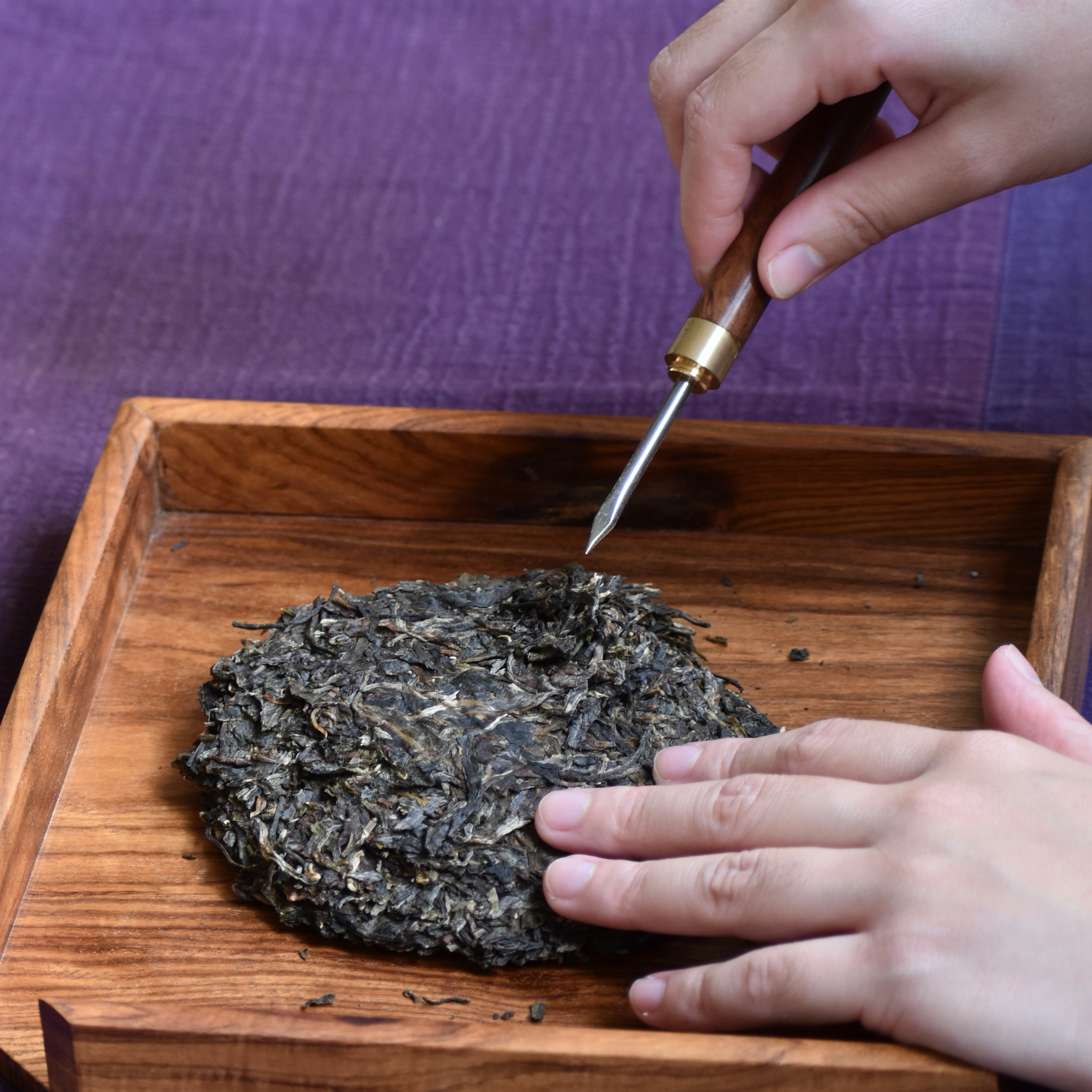 花梨問月 實木普洱茶刀