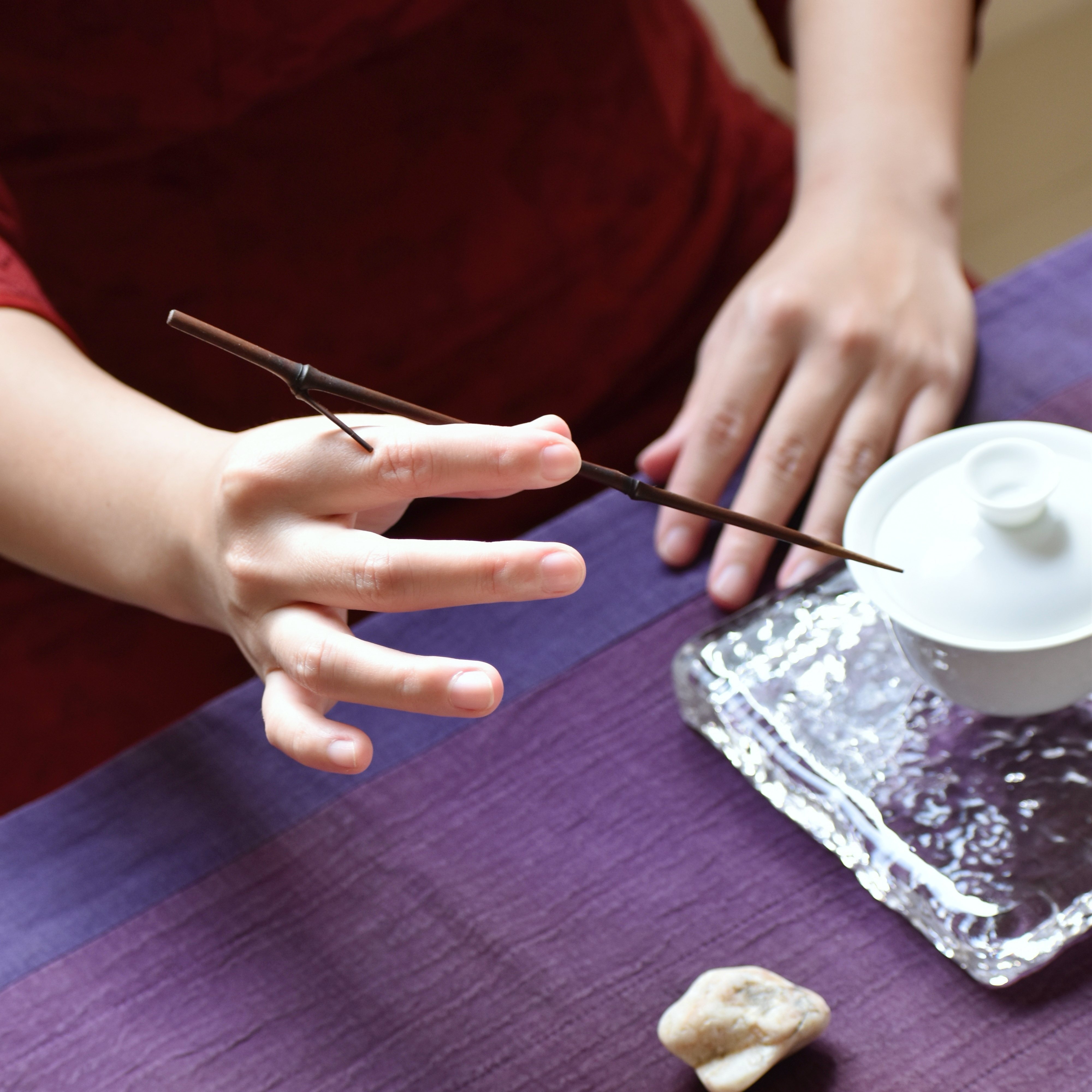 悠然聽竹 雙序茶針