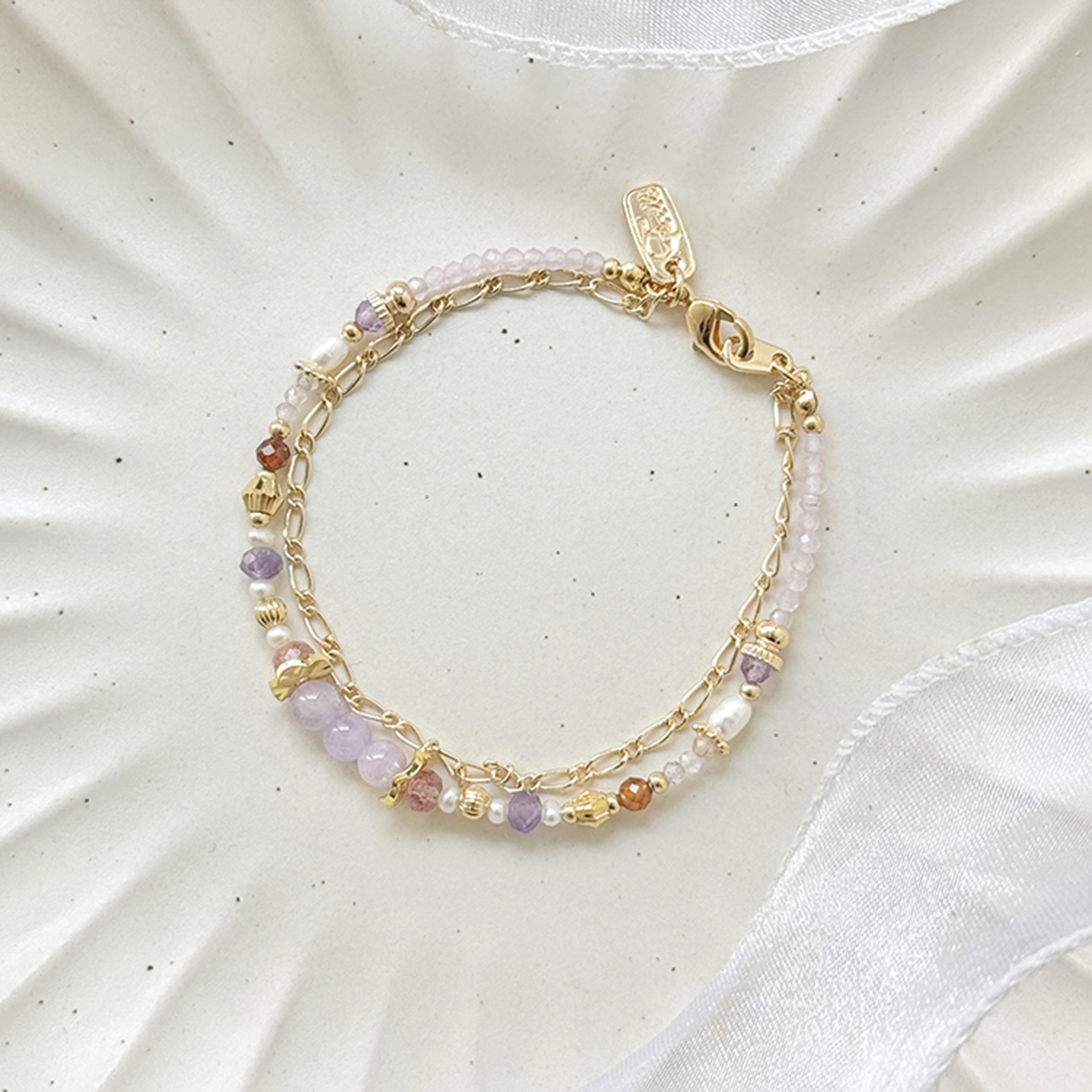 生日花 • 玖月拾伍 • 番紅花 – 紫水晶 – 手鍊