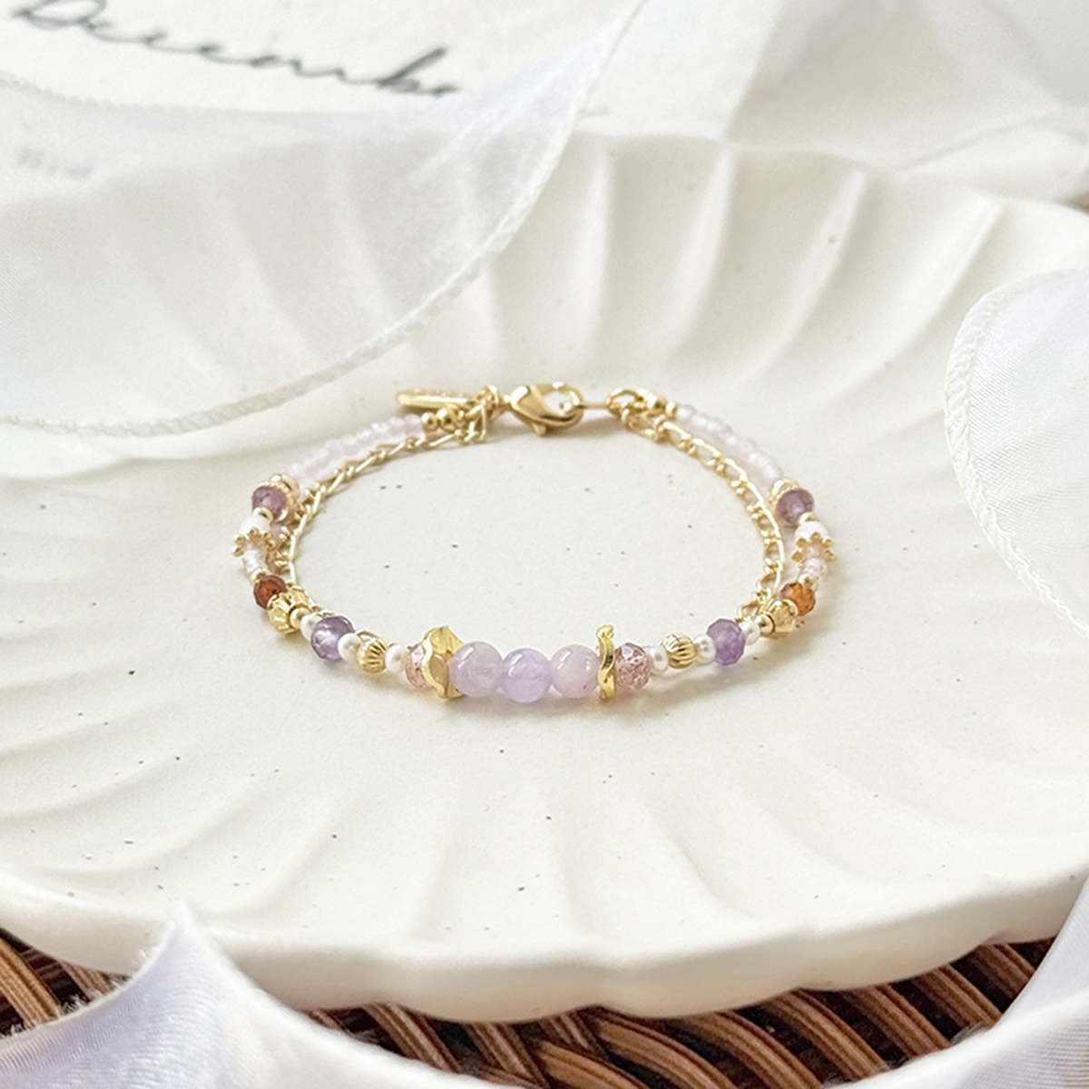 生日花 • 玖月拾伍 • 番紅花 – 紫水晶 – 手鍊