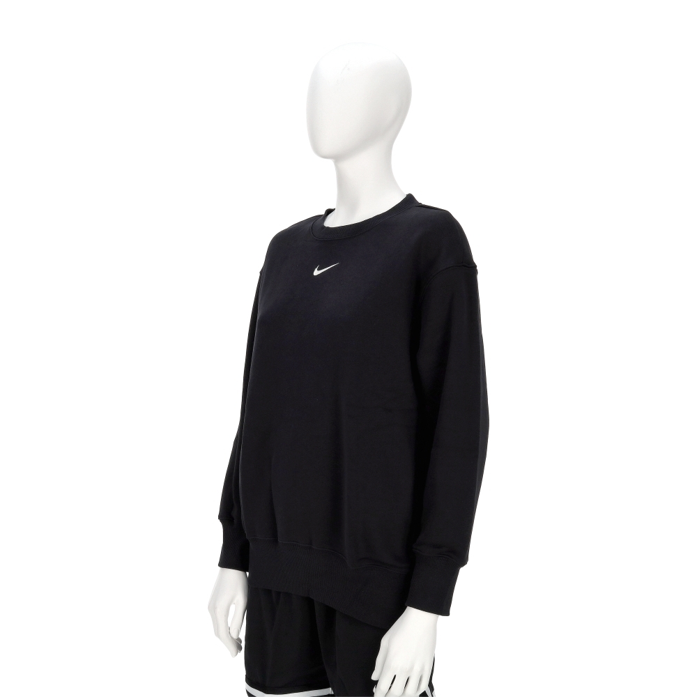 Nike AS W NSW PHNX FLC OS Crew 女款 黑色 運動 休閒 長袖 圓領T 上衣 DQ5734-010