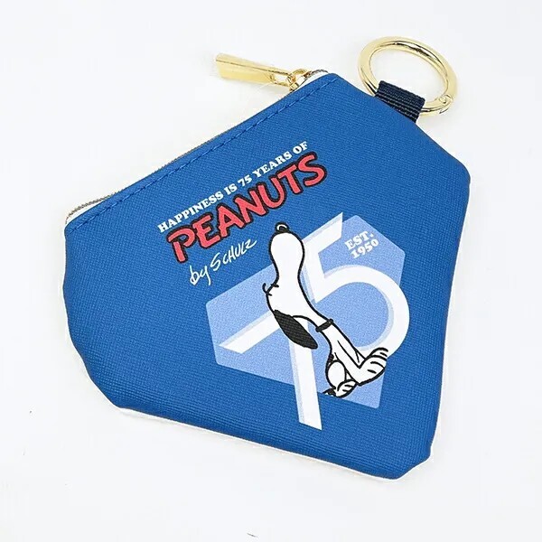 Snoopy Diamond Pouch (Blue) PEANUTS 75th Anniversary SNOOPY