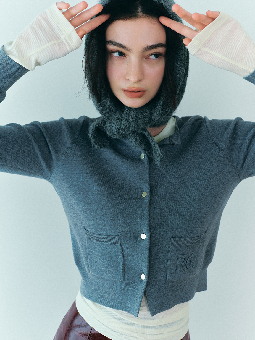 [預購] 折扣 FRAY I.D 刺繡LOGO口袋領開襟衫／可水洗