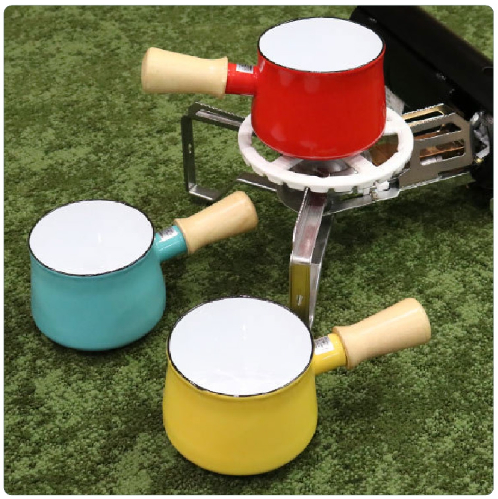 日本琺瑯牛奶鍋 10cm（紅/黃/湖水綠）