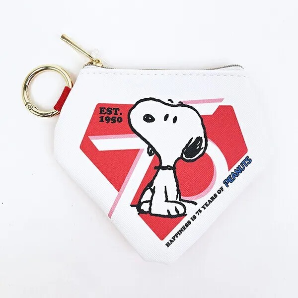 Snoopy Diamond Pouch (Pink) PEANUTS 75th Anniversary SNOOPY