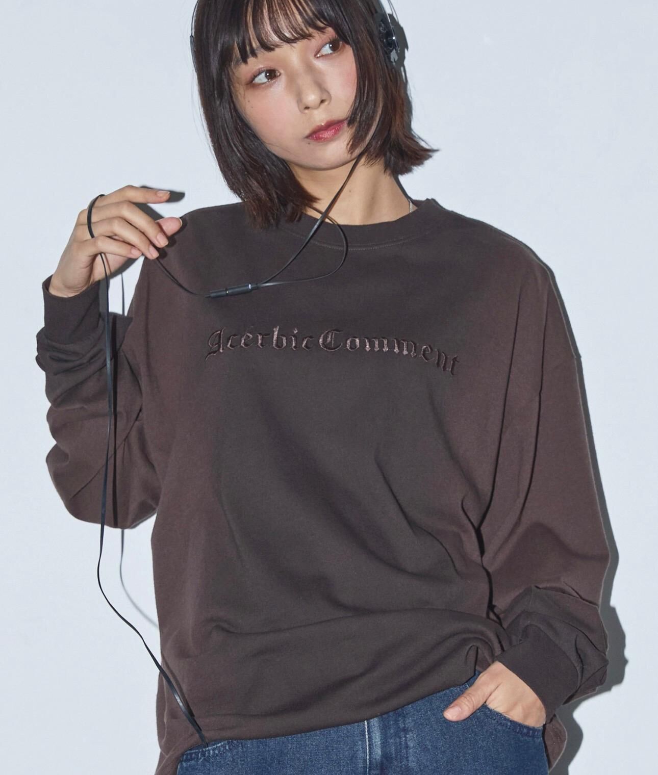 【預購】JN120103 Anchor Smith 刺繡字母圓領長袖上衣