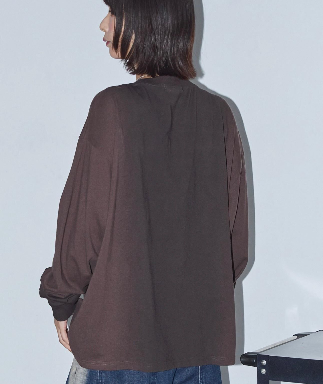 【預購】JN120103 Anchor Smith 刺繡字母圓領長袖上衣