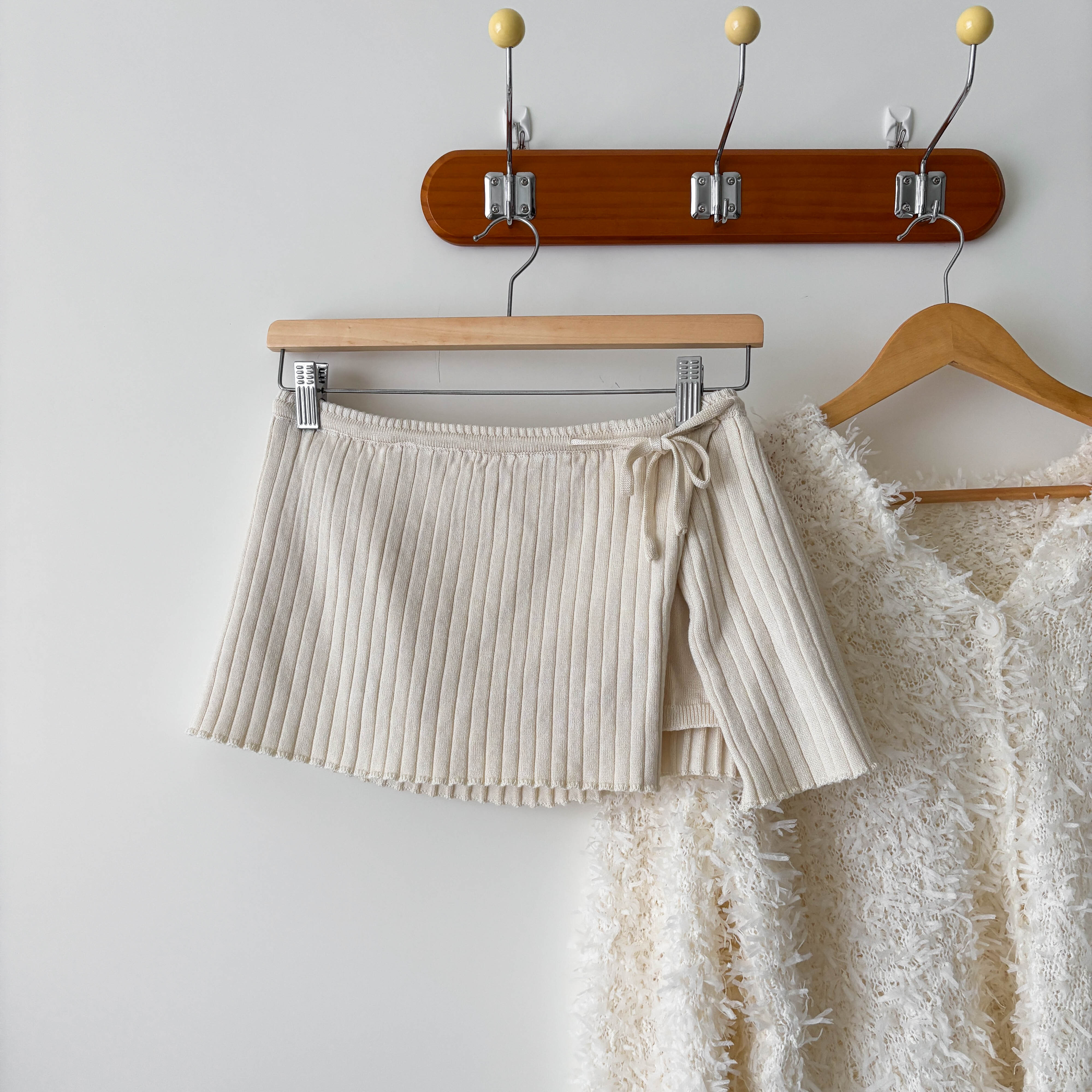 針織迷你短褲裙(現貨)