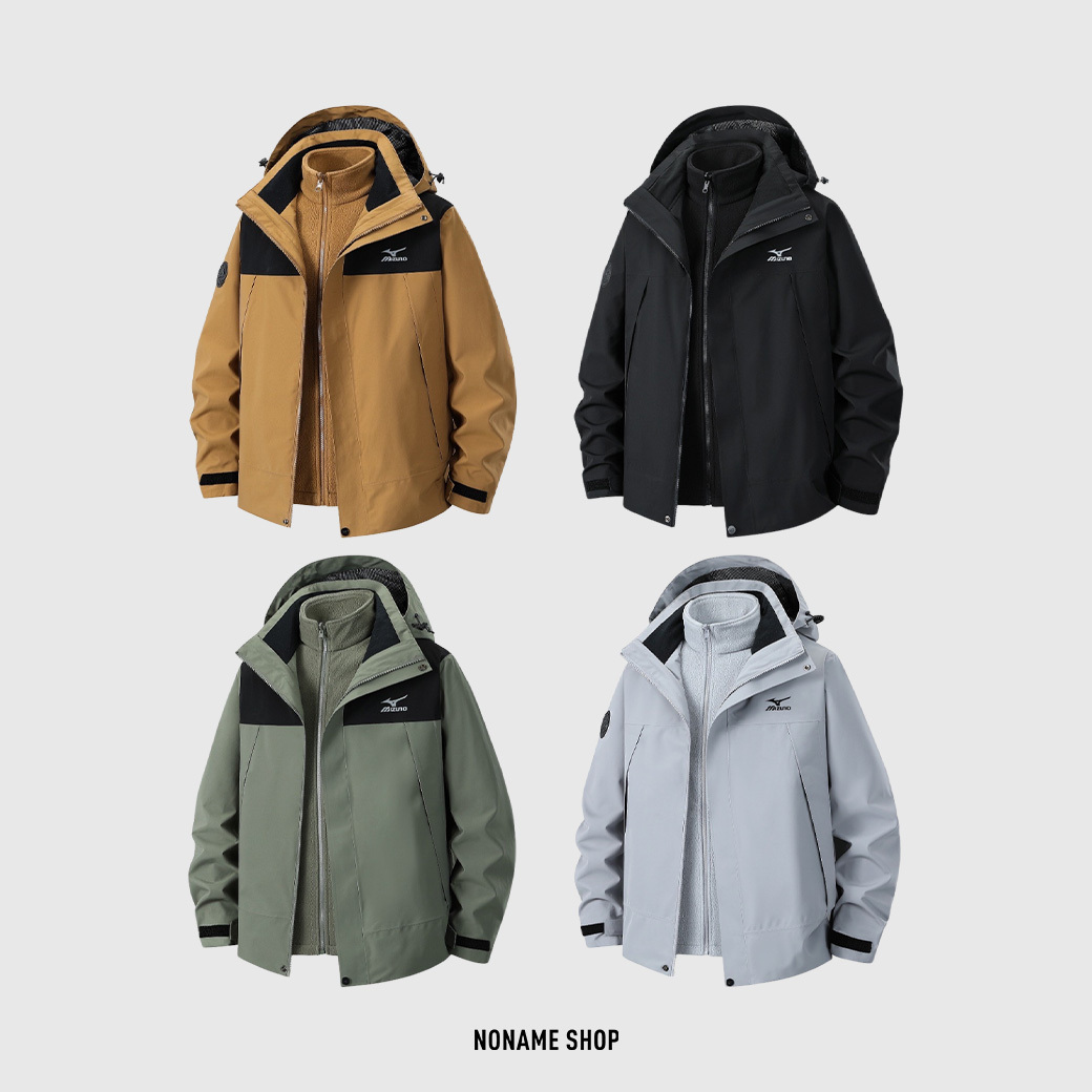 MIZUNO 美津濃 戶外 三合一 登山 機能 可拆式 連帽 衝鋒 外套 四色 (男款)