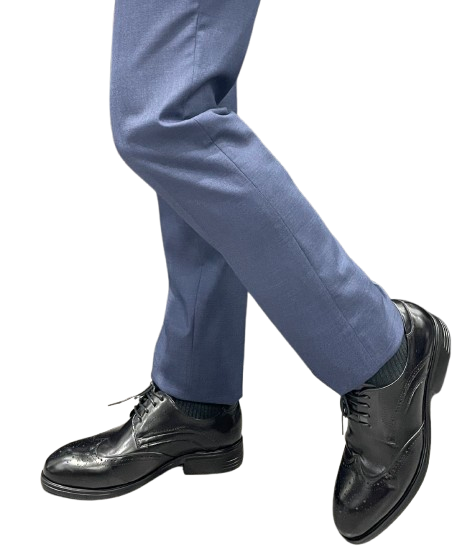 經典藍色商務西裝褲5