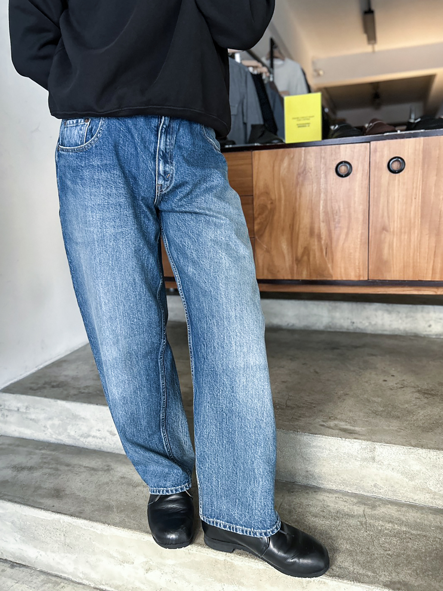 CIOTA New Baggy 5 Pocket Pants Medium Dark Blue Damage