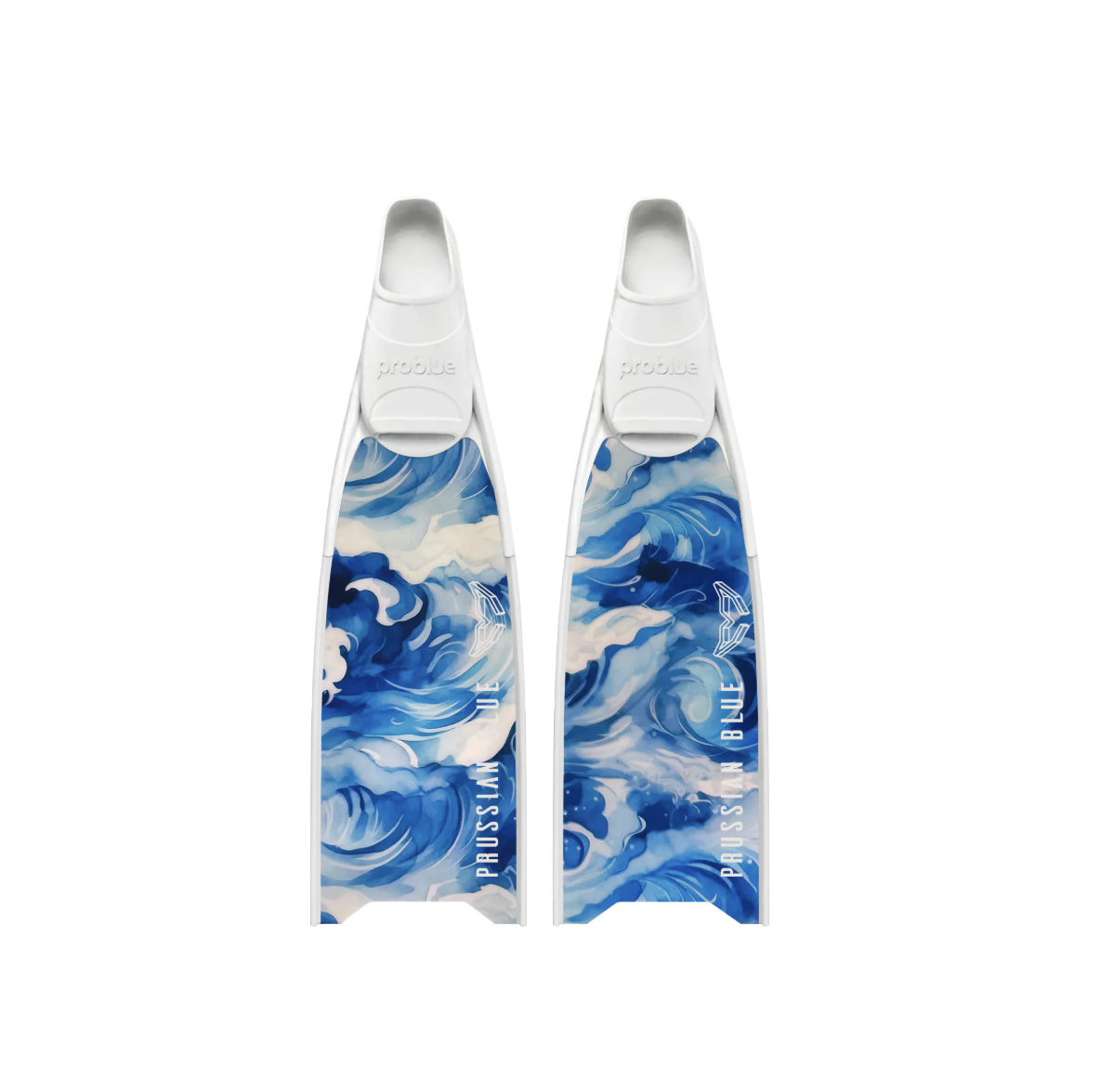 ▲普魯士藍 玻纖彩繪板 浪潮 玻纖60短蛙鞋