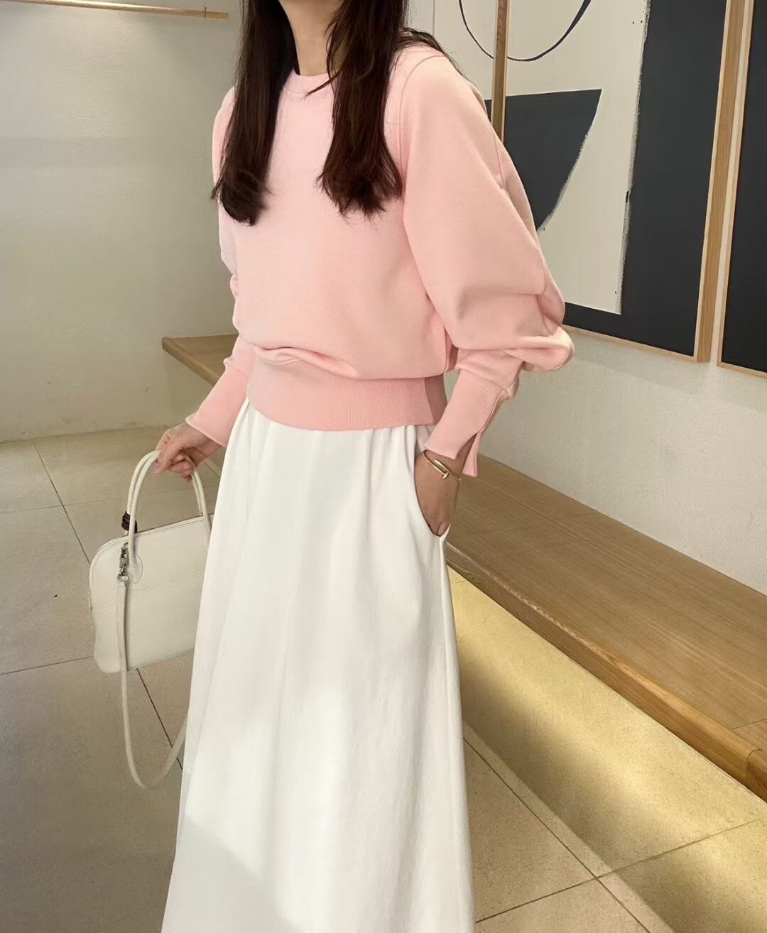 糖果色系開衩手袖造型圓領大學TEE / 5色