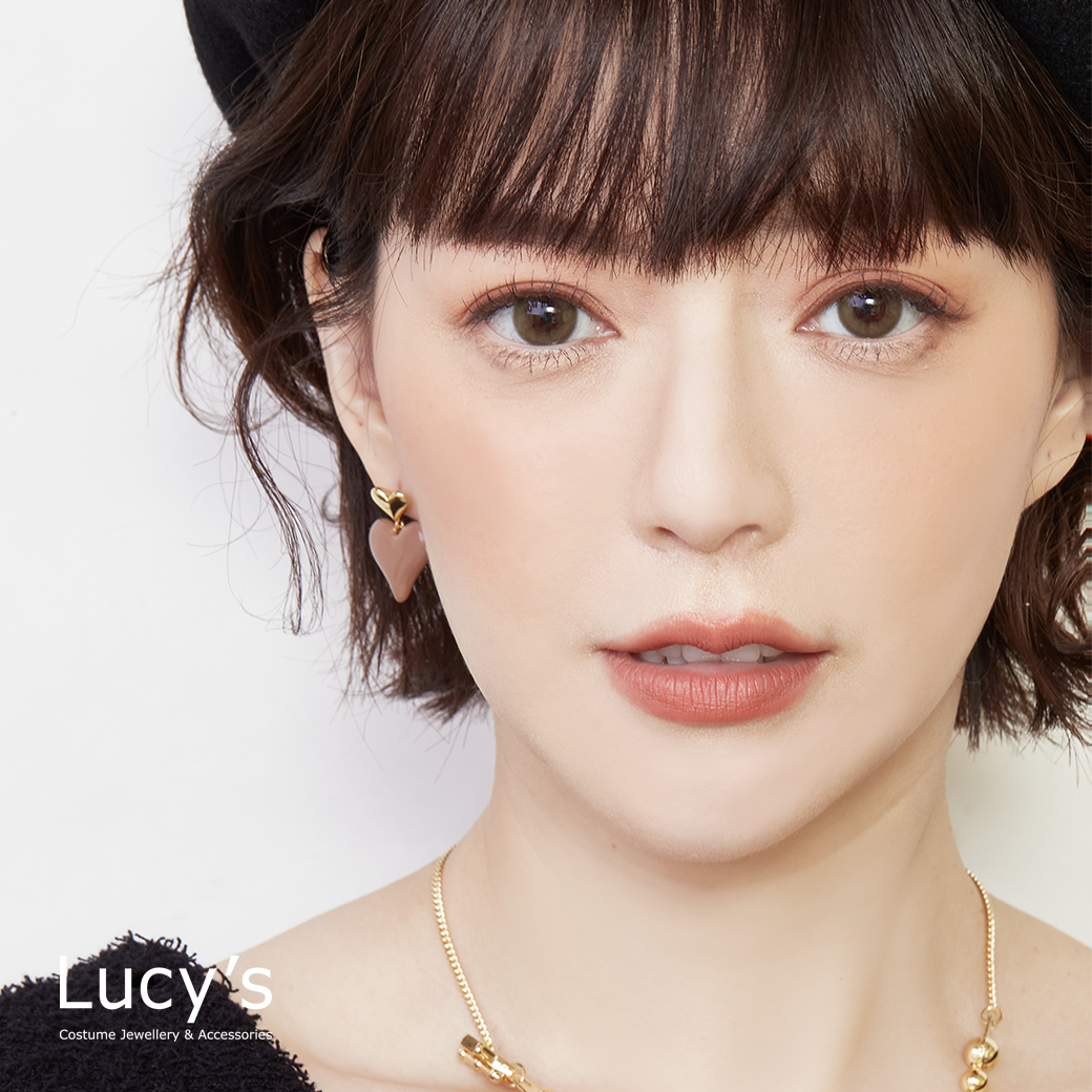 調色愛心 耳環 (三色) (128282/128284/128285)