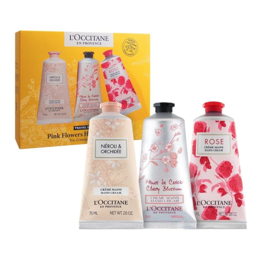 L'Occitane - 歐舒丹 粉花系護手霜 潤手霜 75ml*3 (橙花 /玫瑰/櫻花)