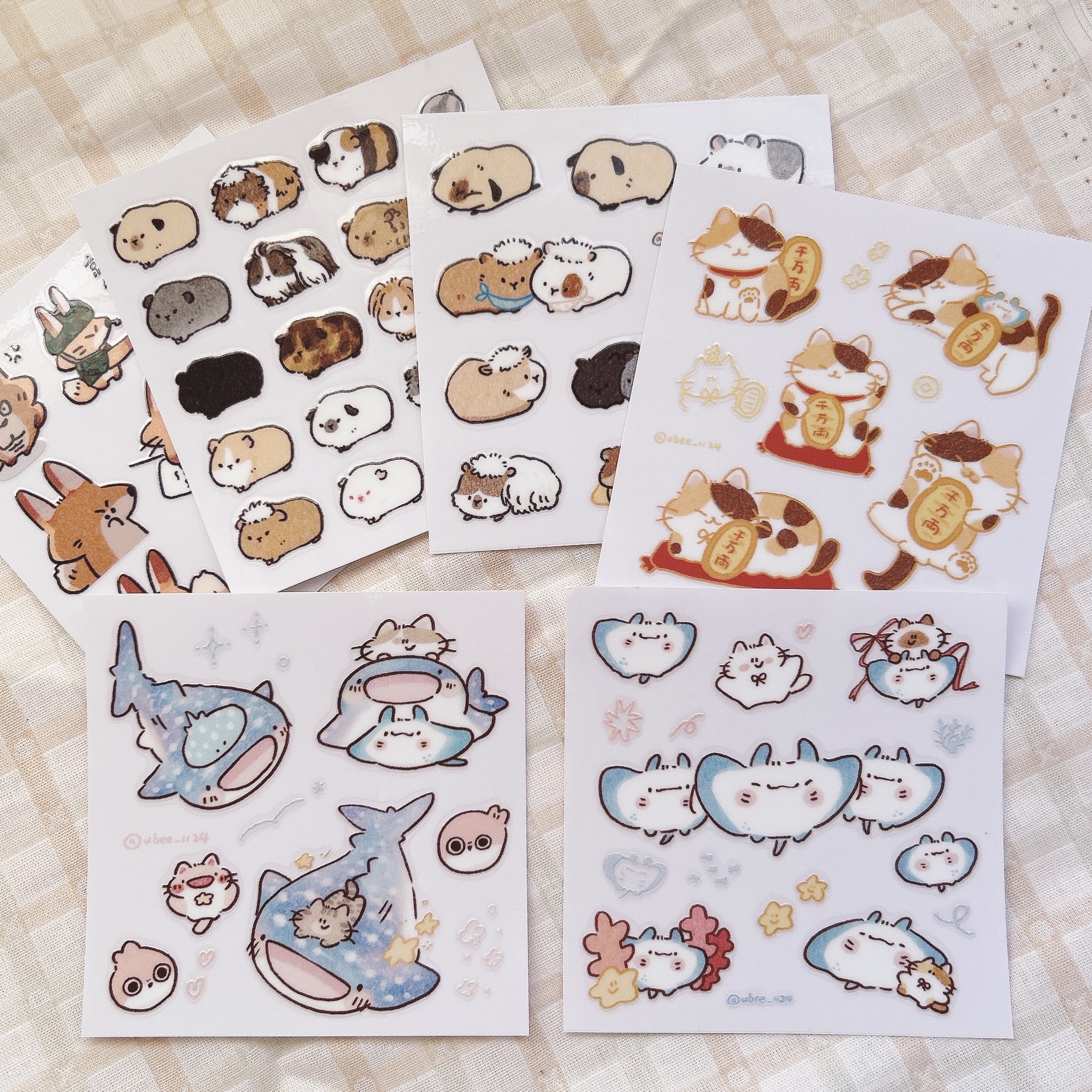 魚餅一隻熊｜水晶轉印貼紙（適用光滑面）