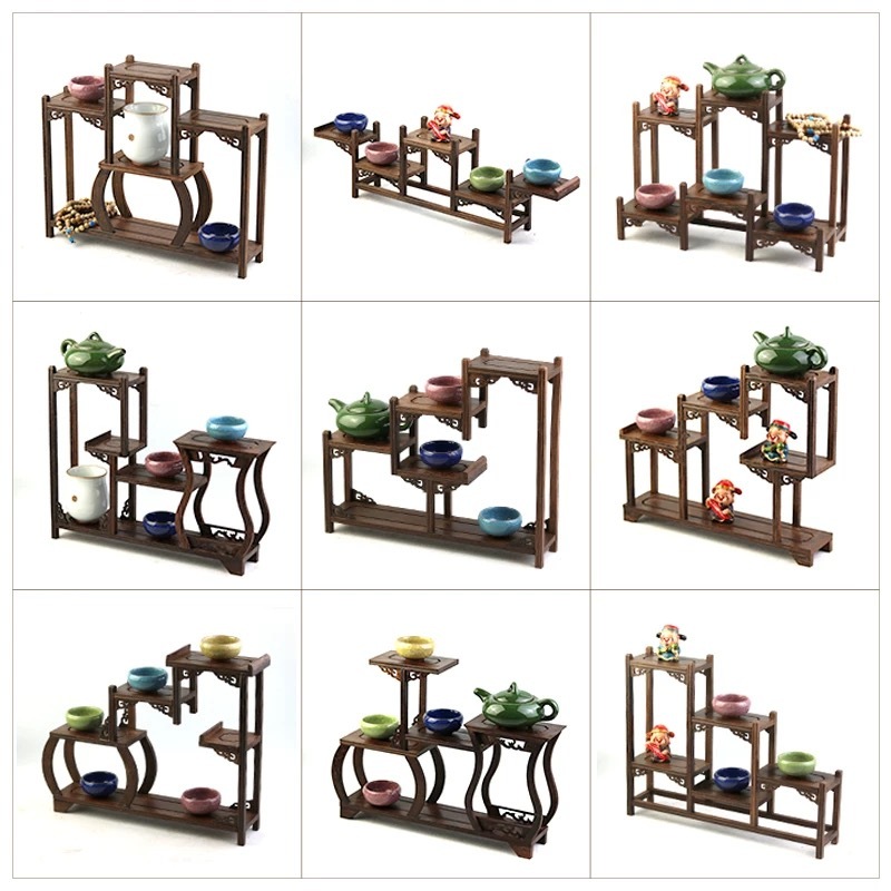 雅緻多層雞翅木擺件架