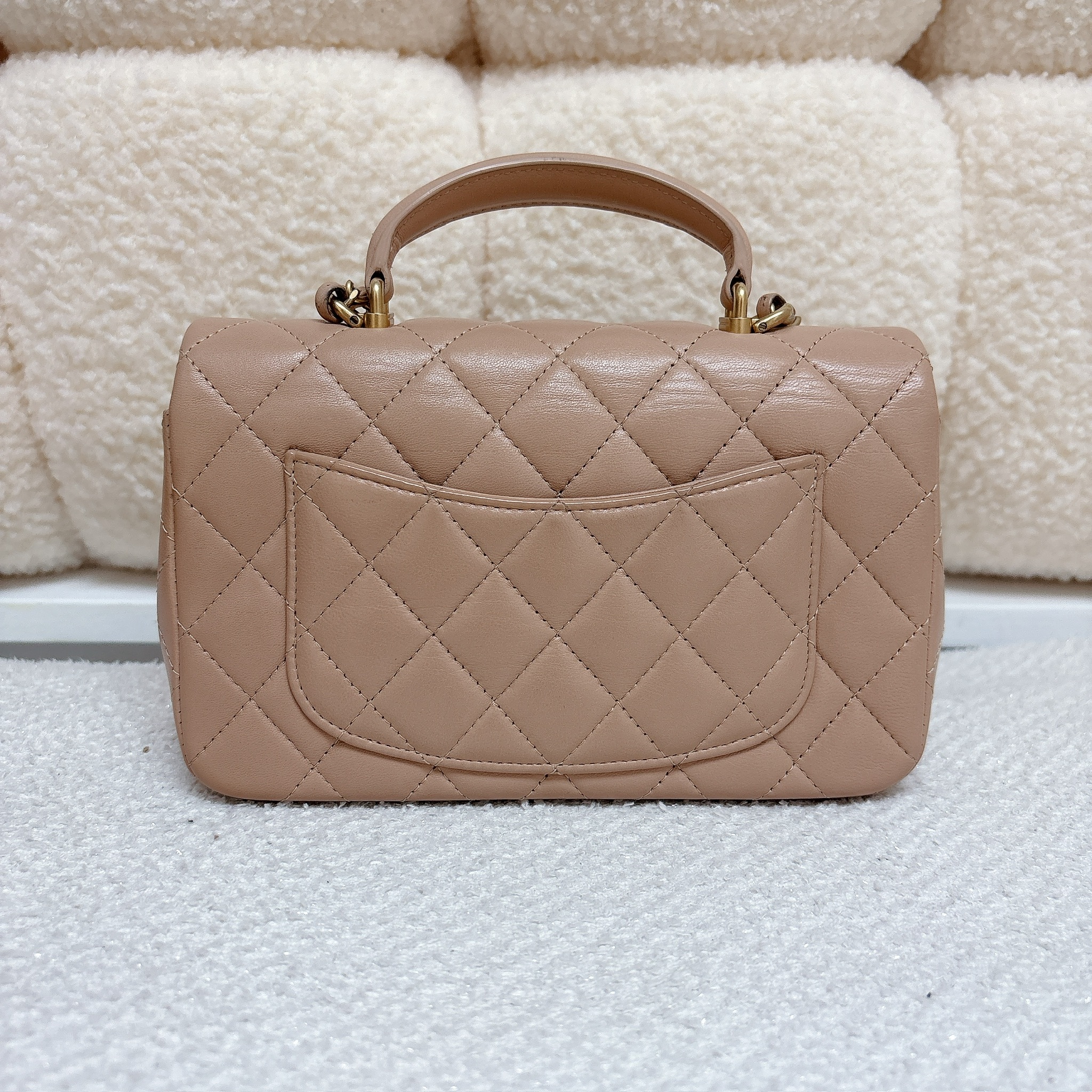 Chanel Mini Flap Bag With Handle - Pink / Ghw