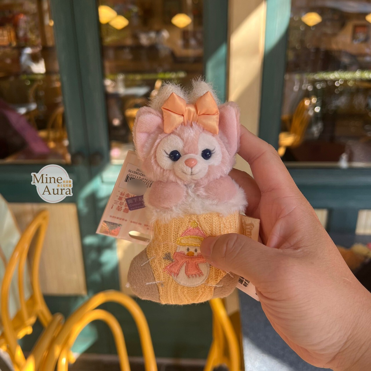 聖誕襪系列 達菲和朋友們系列 玲娜貝兒 Lina bell 絨毛 鑰匙圈 吊飾 -上海迪士尼樂園