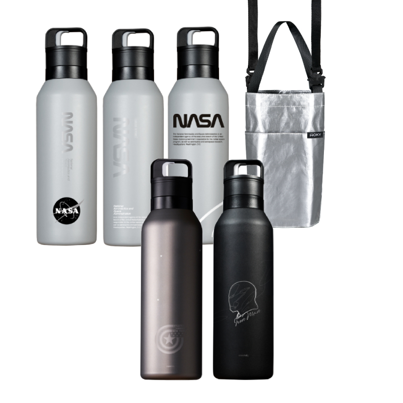 VERVE 純鈦零秒瓶780ml-太空聯名款/Marvel款1入+ AG47隨身杯袋1入