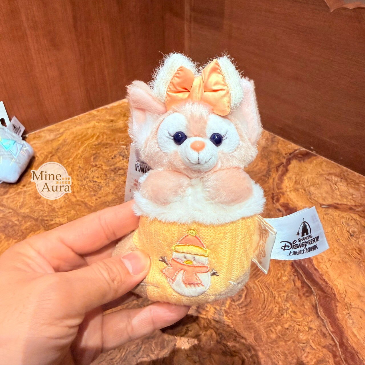 聖誕襪系列 達菲和朋友們系列 玲娜貝兒 Lina bell 絨毛 鑰匙圈 吊飾 -上海迪士尼樂園