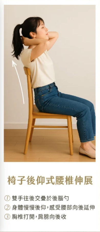 椅子後仰式腰椎伸展