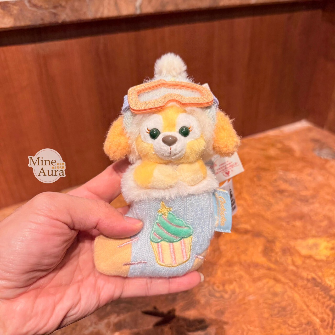 聖誕襪系列 達菲和朋友們系列 可琦安 餅乾 CookieAnn 絨毛 鑰匙圈 吊飾 -上海迪士尼樂園