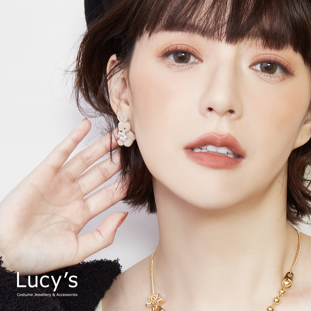 花漾兔兔 耳環 (二色) (127671/127672)