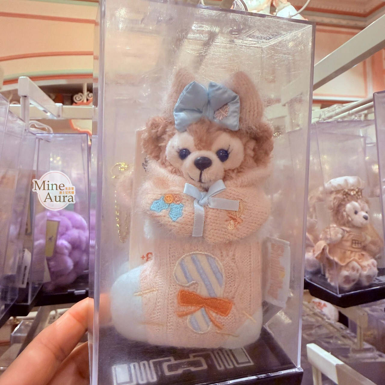 聖誕襪系列 達菲和朋友們系列 雪莉玫 ShellieMay 絨毛 鑰匙圈 吊飾 -上海迪士尼樂園