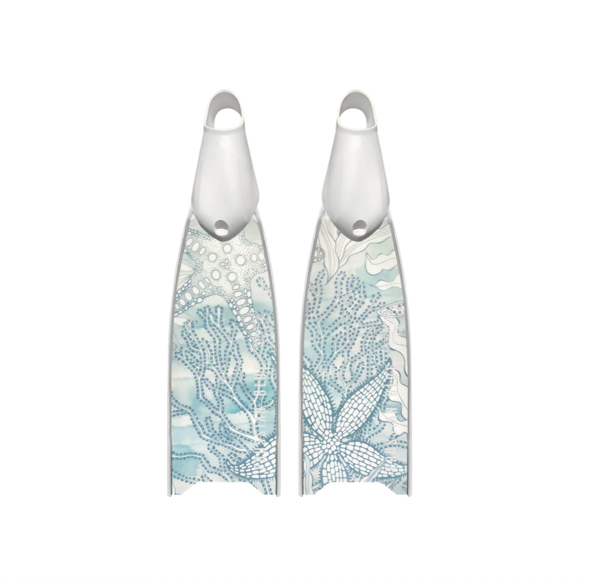 ▲普魯士藍 玻纖彩繪板 礁星 玻纖60短蛙鞋